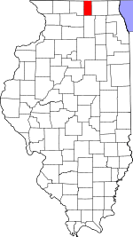 State map highlighting Boone County