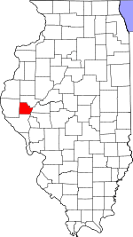 State map highlighting Brown County