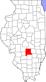 State map highlighting Fayette County