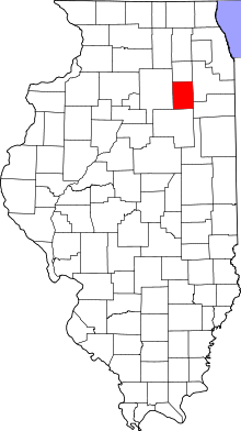 State map highlighting Grundy County