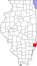 State map highlighting Lawrence County