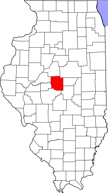 State map highlighting Logan County