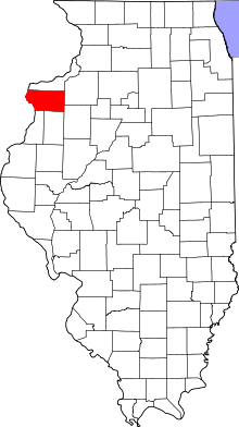 State map highlighting Mercer County