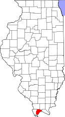 State map highlighting Pulaski County