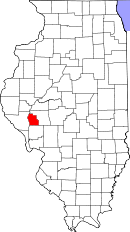 State map highlighting Scott County