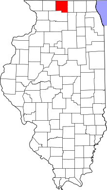 State map highlighting Winnebago County