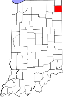 State map highlighting DeKalb County