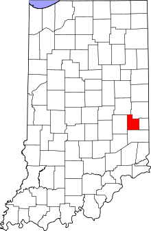 State map highlighting Fayette County