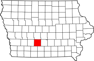 Map of Iowa highlighting Madison County