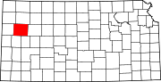 State map highlighting Logan County