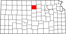 State map highlighting Mitchell County