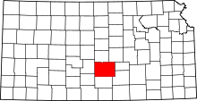 State map highlighting Reno County