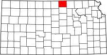 State map highlighting Republic County