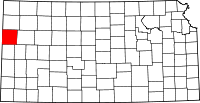 State map highlighting Wallace County