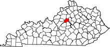 State map highlighting Anderson County