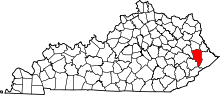 State map highlighting Floyd County