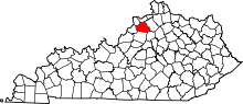 State map highlighting Henry County