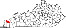 State map highlighting McCracken County