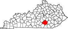 State map highlighting Pulaski County