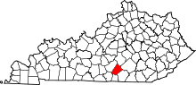 State map highlighting Russell County