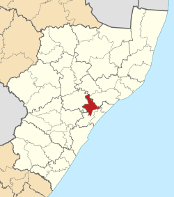 Location in KwaZulu-Natal