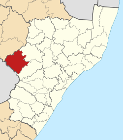 Location in KwaZulu-Natal