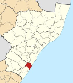 Location in KwaZulu-Natal