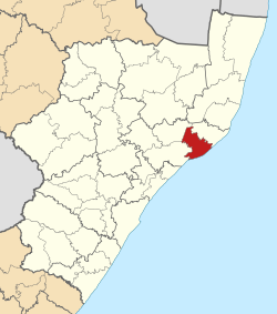 Location in KwaZulu-Natal