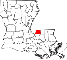 Map of Louisiana highlighting East Feliciana Parish