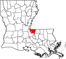 Map of Louisiana highlighting West Feliciana Parish