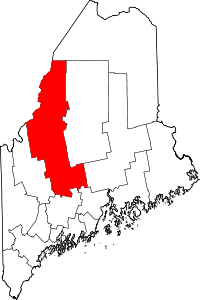 Map of Maine highlighting Somerset County