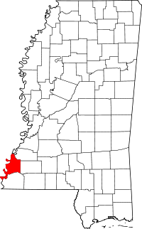 State map highlighting Adams County