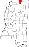 State map highlighting Benton County