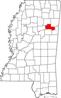 State map highlighting Clay County