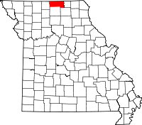 Map of Missouri highlighting Putnam County