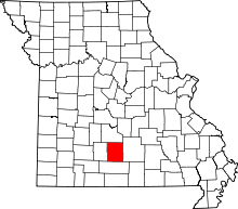 A state map highlighting Wright County in the southern part of the state.