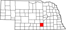 State map highlighting Adams County