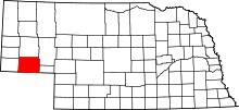 State map highlighting Cheyenne County