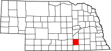 State map highlighting Clay County