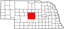 State map highlighting Custer County