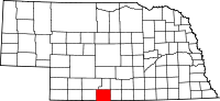 State map highlighting Furnas County