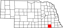 State map highlighting Jefferson County