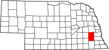 State map highlighting Lancaster County