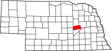 State map highlighting Nance County