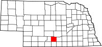 Map of Nebraska highlighting Phelps County