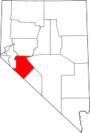 State map highlighting Mineral County