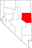 State map highlighting White Pine County