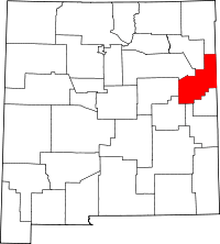 State map highlighting Quay County