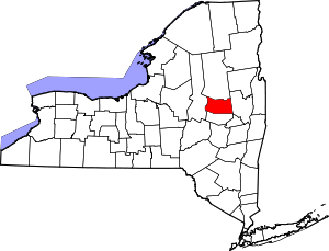 Map of New York highlighting Fulton County