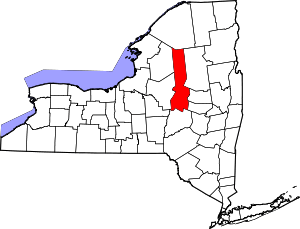 State map highlighting Herkimer County